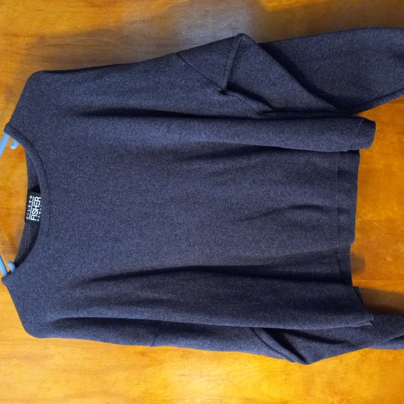 Eileen Fisher Sweaters - Eileen Fisher 100% Cotton Marled Black & Purple Dolman Sleeve Sweater *MED*